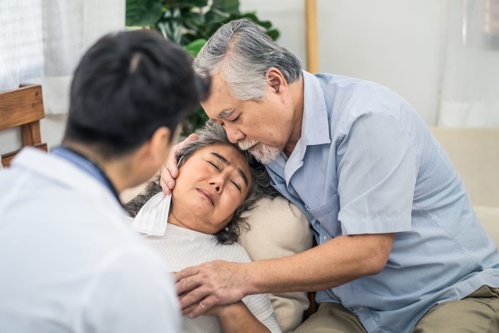 an old man very sad and require to have a bereavement care services for his wife